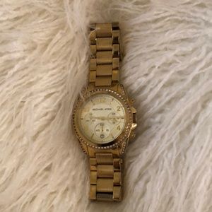 Michael Kors gold and crystal watch